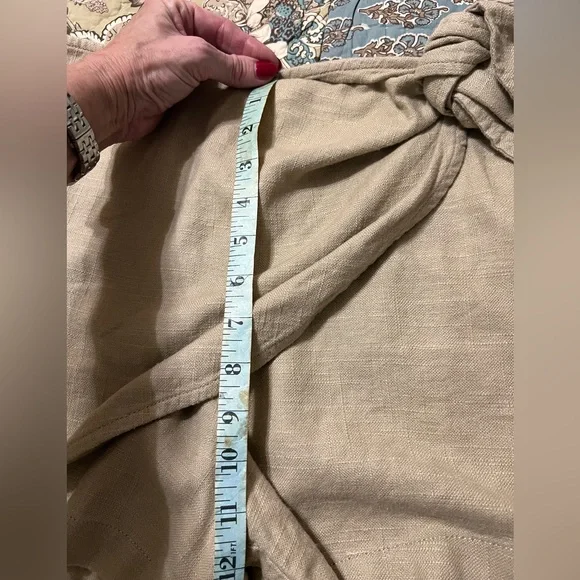 Anthropologie Women’s Size 8 Tan Linen Skort - Picture 9 of 14